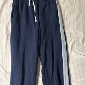 Brandy Melville Navy Sweatpants with White Stripe